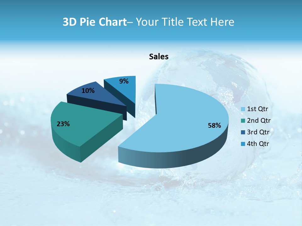 Blue Liquid Sphere PowerPoint Template