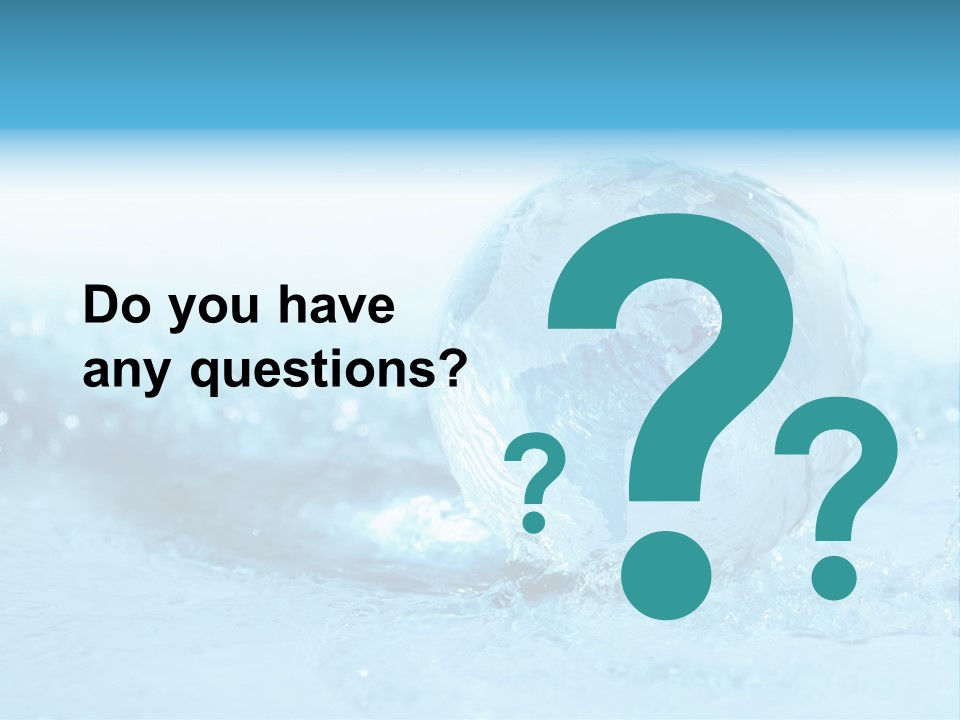 Blue Liquid Sphere PowerPoint Template