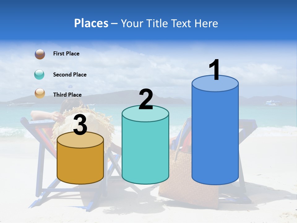 Woman Happy Sit PowerPoint Template