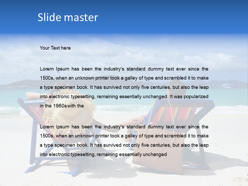 Woman Happy Sit PowerPoint Template