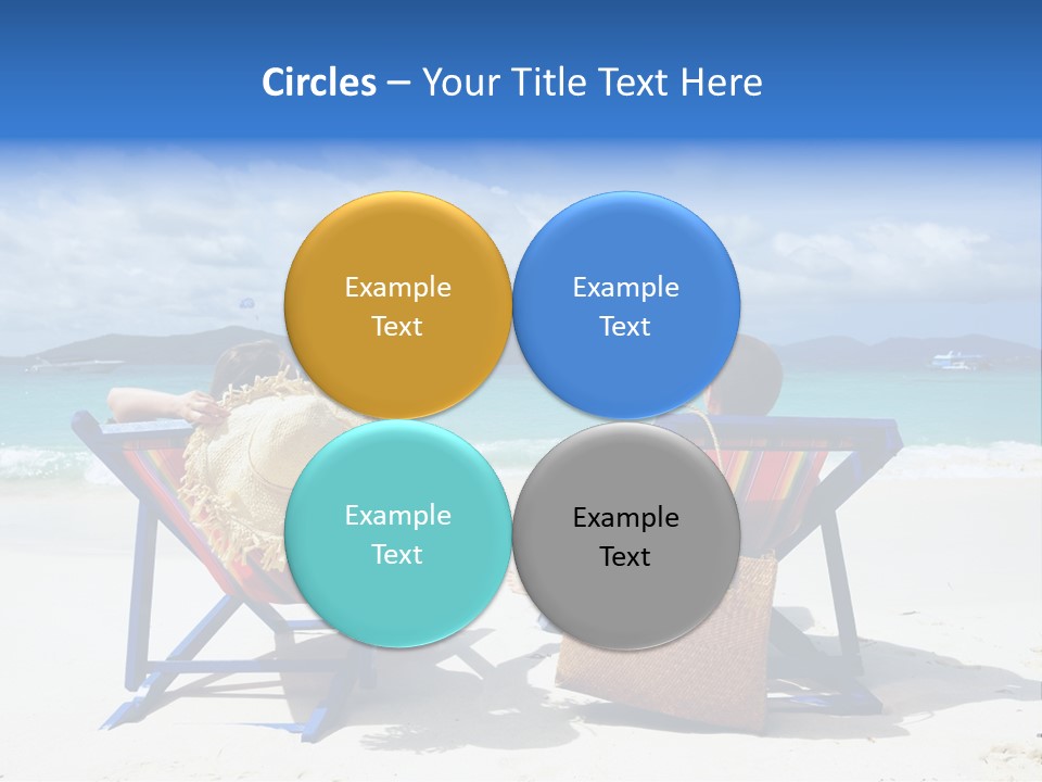 Woman Happy Sit PowerPoint Template