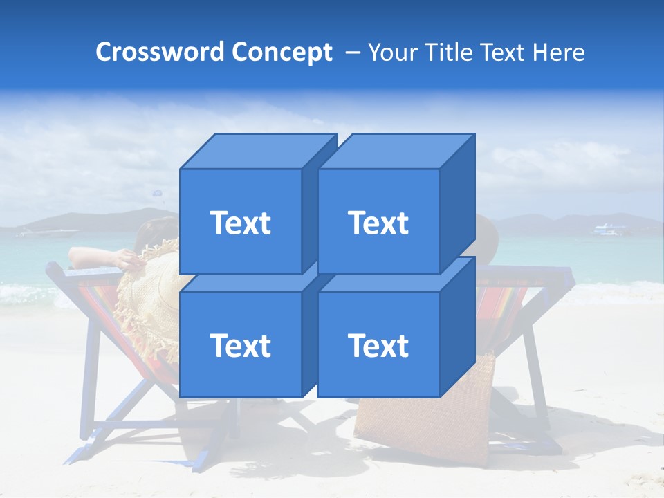 Woman Happy Sit PowerPoint Template