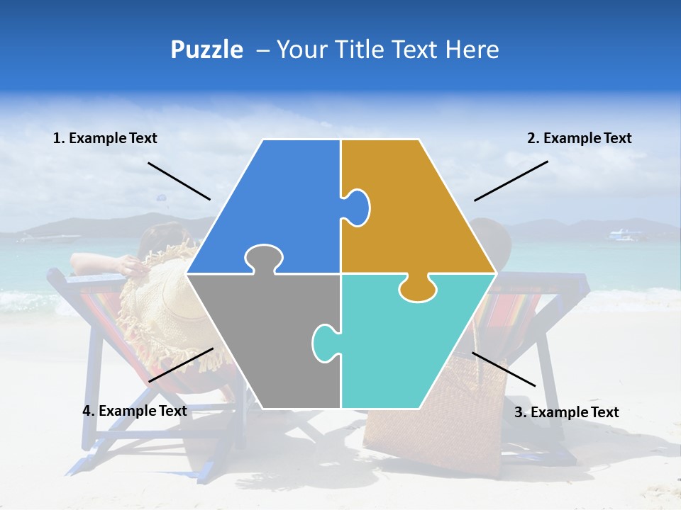 Woman Happy Sit PowerPoint Template