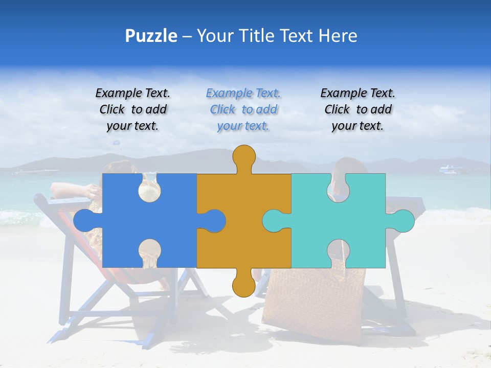 Woman Happy Sit PowerPoint Template