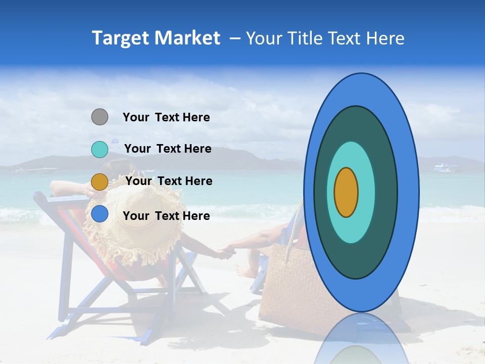 Woman Happy Sit PowerPoint Template