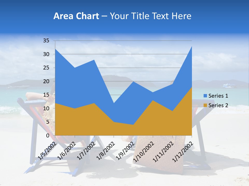 Woman Happy Sit PowerPoint Template