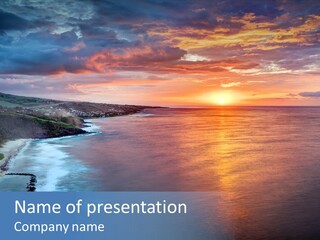 Sky Orange Ultramarine PowerPoint Template