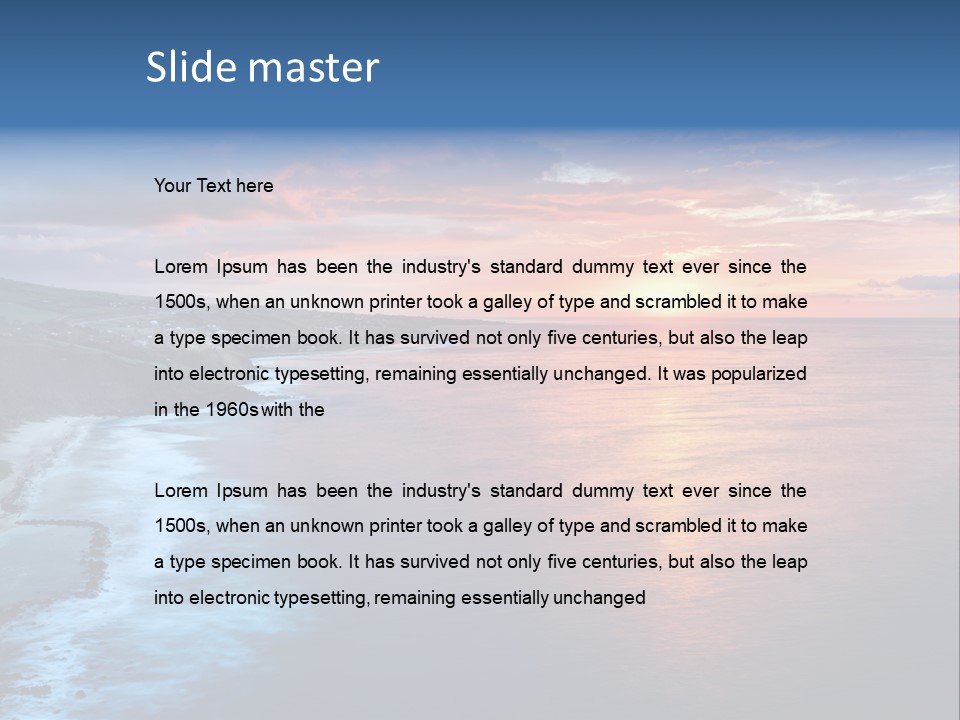 Sky Orange Ultramarine PowerPoint Template