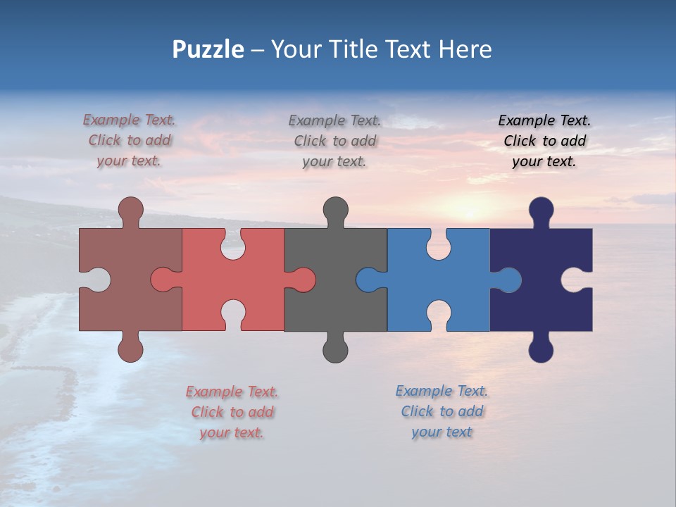 Sky Orange Ultramarine PowerPoint Template