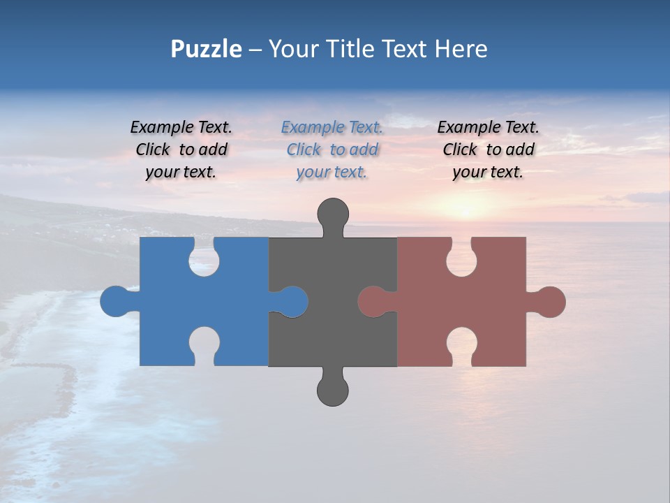 Sky Orange Ultramarine PowerPoint Template