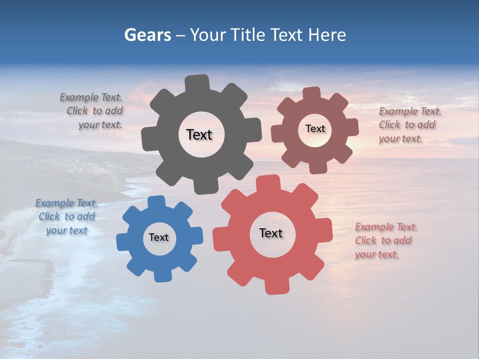 Sky Orange Ultramarine PowerPoint Template
