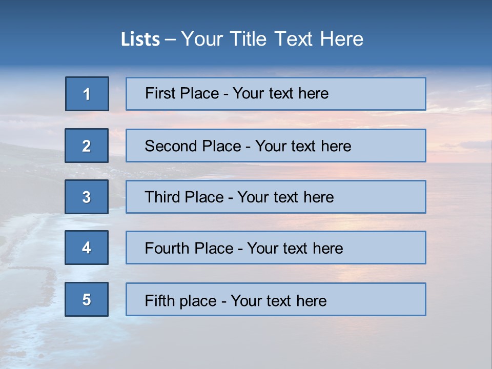 Sky Orange Ultramarine PowerPoint Template