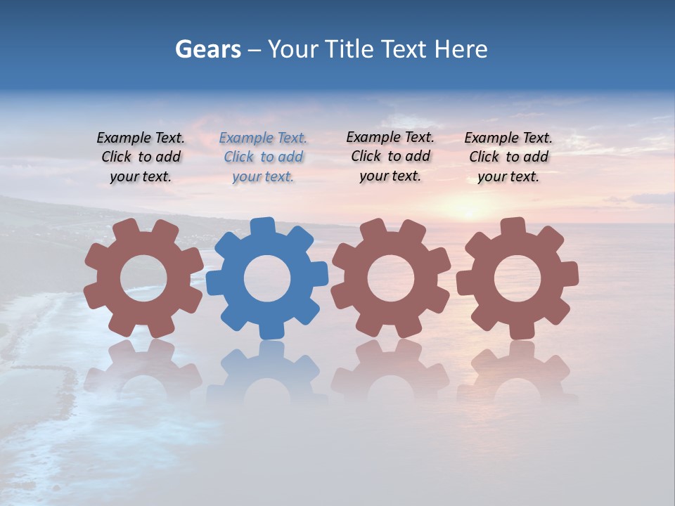 Sky Orange Ultramarine PowerPoint Template