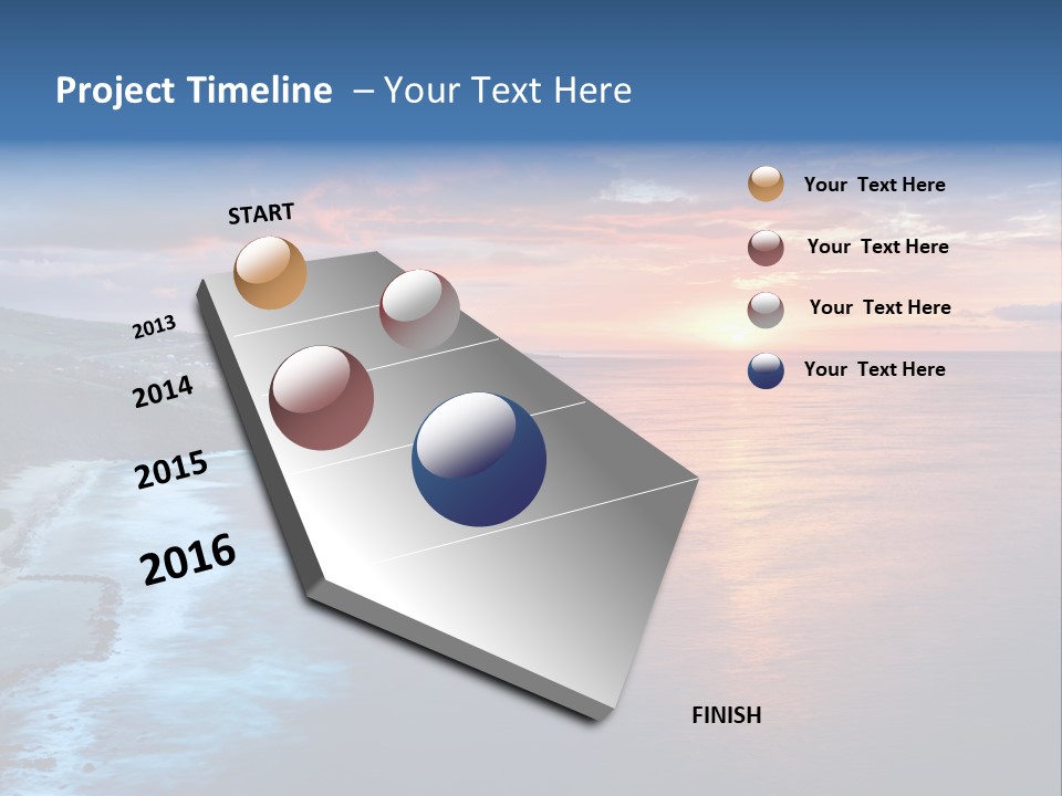 Sky Orange Ultramarine PowerPoint Template