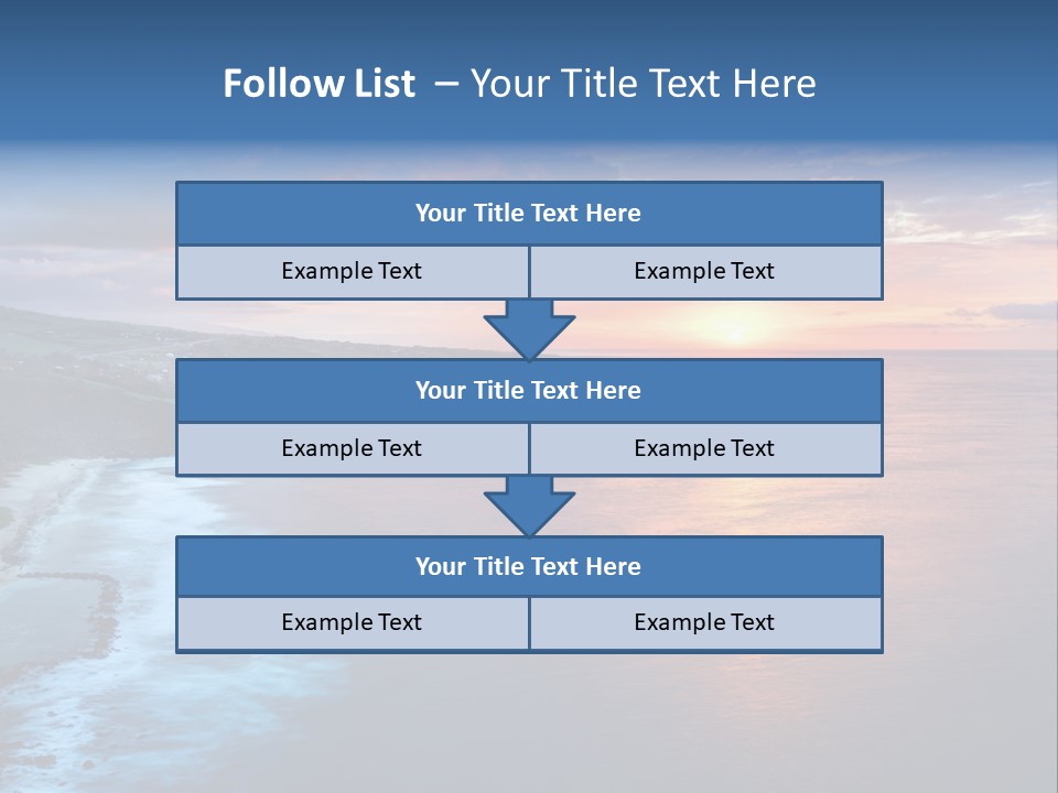 Sky Orange Ultramarine PowerPoint Template