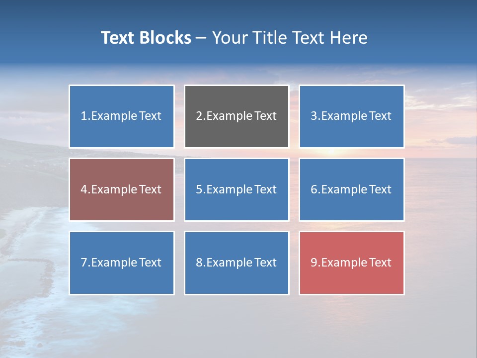Sky Orange Ultramarine PowerPoint Template
