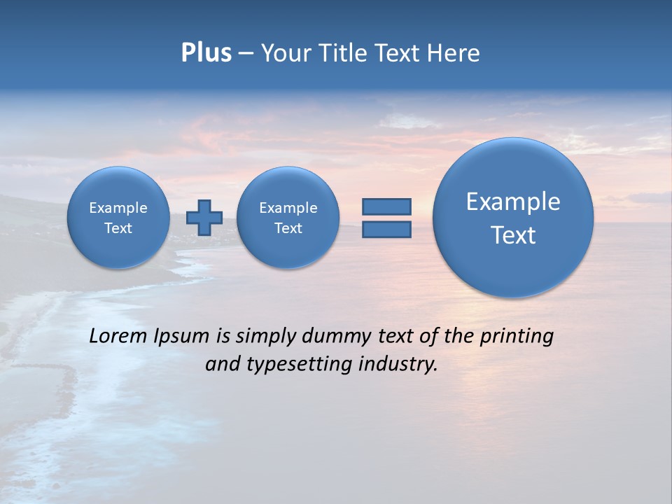Sky Orange Ultramarine PowerPoint Template