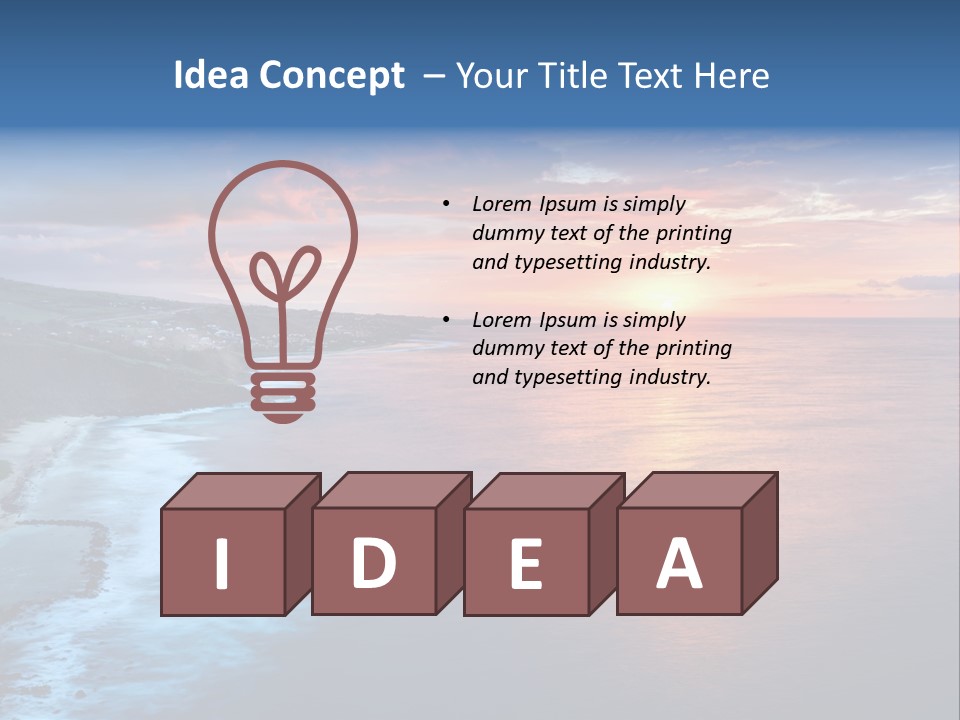 Sky Orange Ultramarine PowerPoint Template