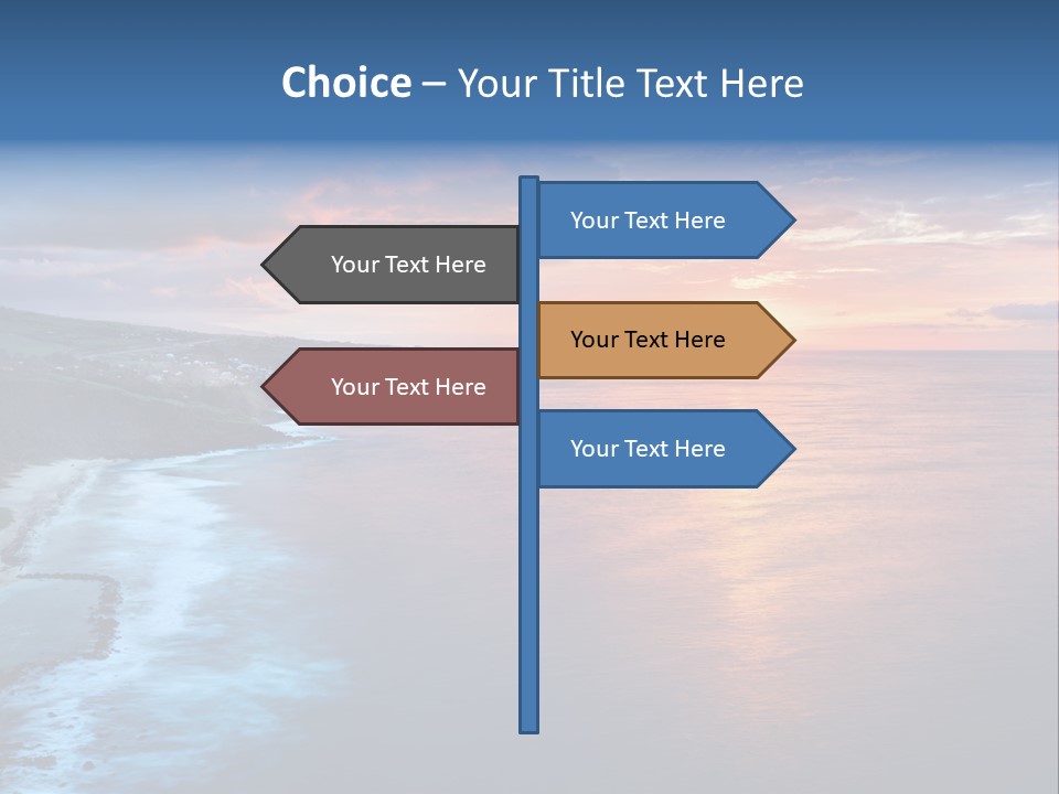 Sky Orange Ultramarine PowerPoint Template
