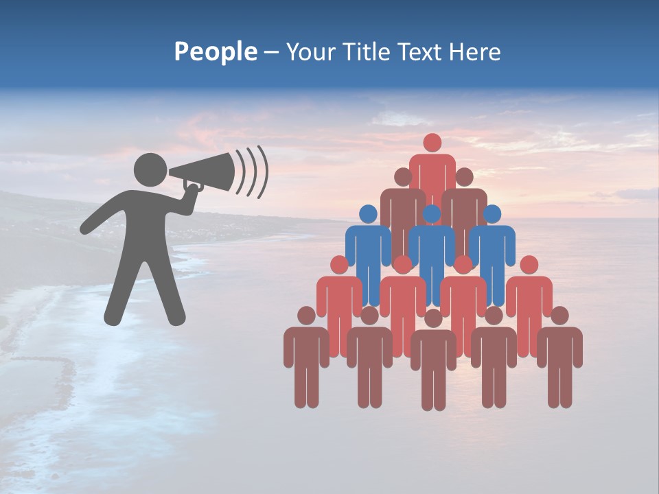 Sky Orange Ultramarine PowerPoint Template