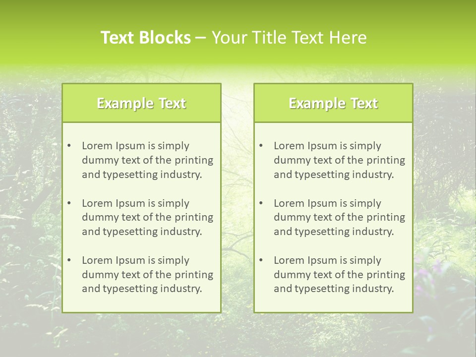 Shadow Tree Sunlight PowerPoint Template