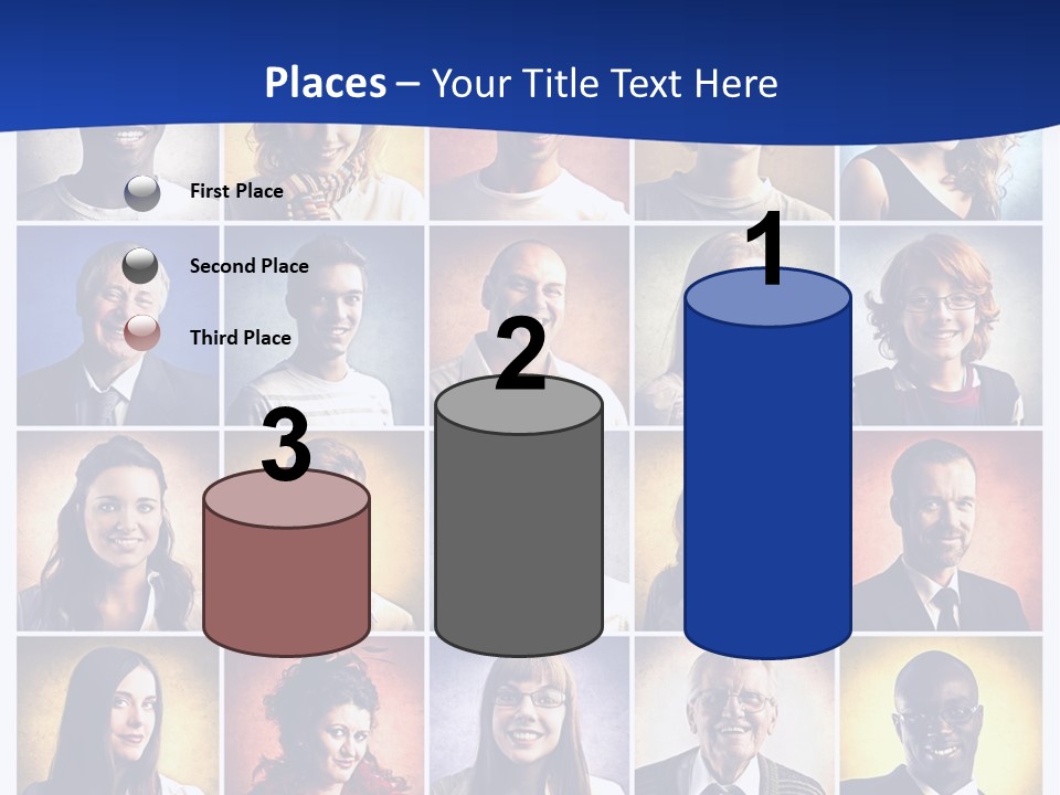 Color Businessman Female PowerPoint Template