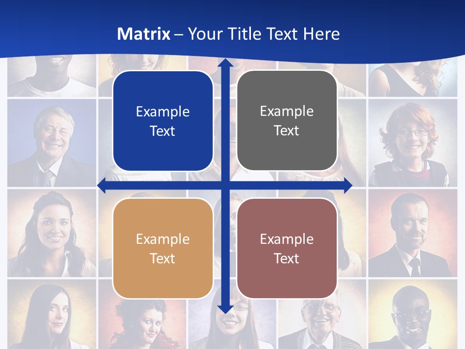 Color Businessman Female PowerPoint Template