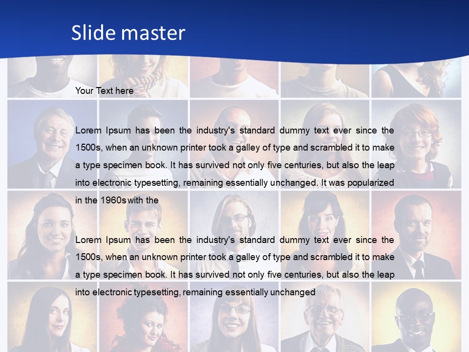 Color Businessman Female PowerPoint Template