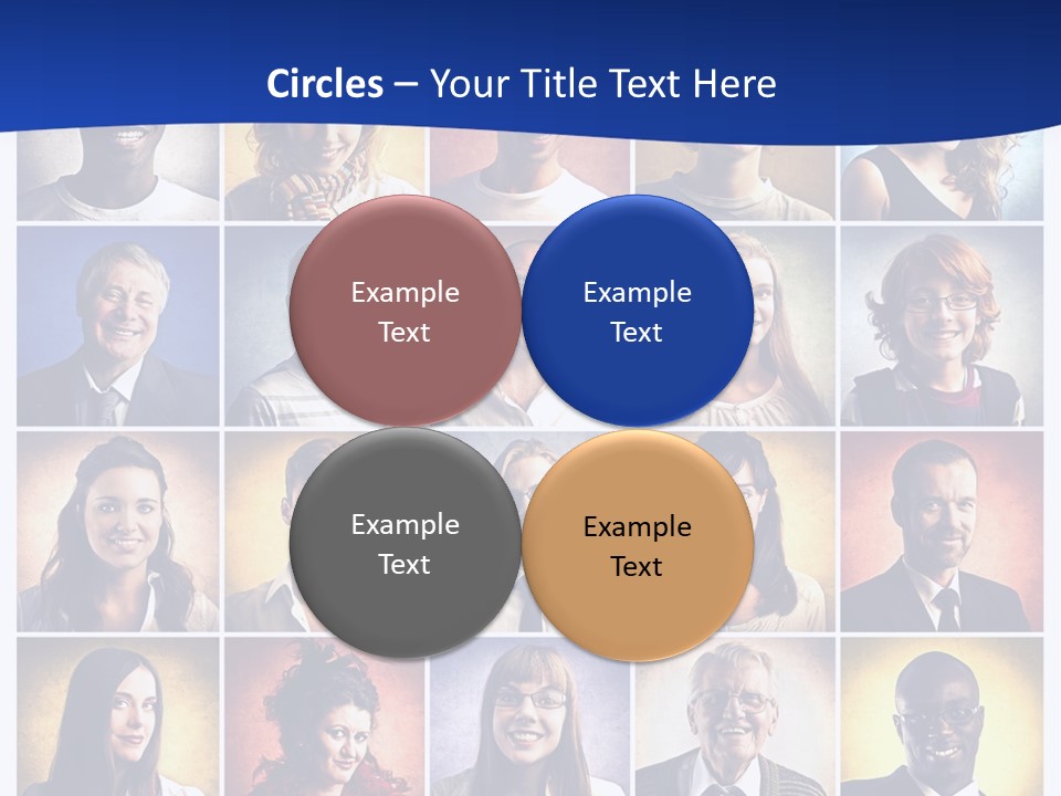 Color Businessman Female PowerPoint Template