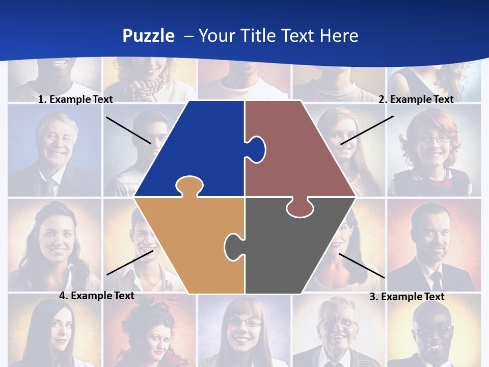 Color Businessman Female PowerPoint Template