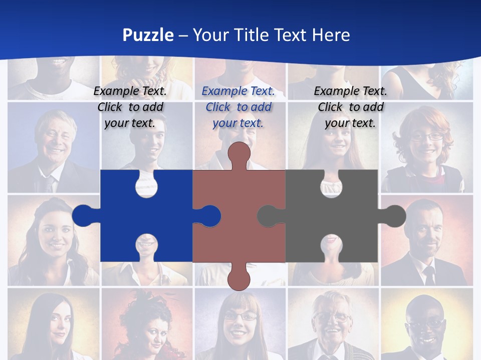 Color Businessman Female PowerPoint Template