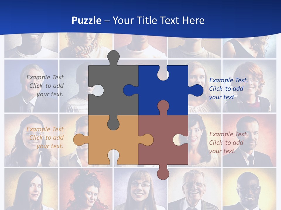 Color Businessman Female PowerPoint Template