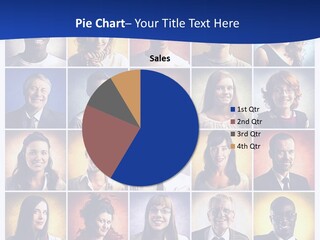 Color Businessman Female PowerPoint Template