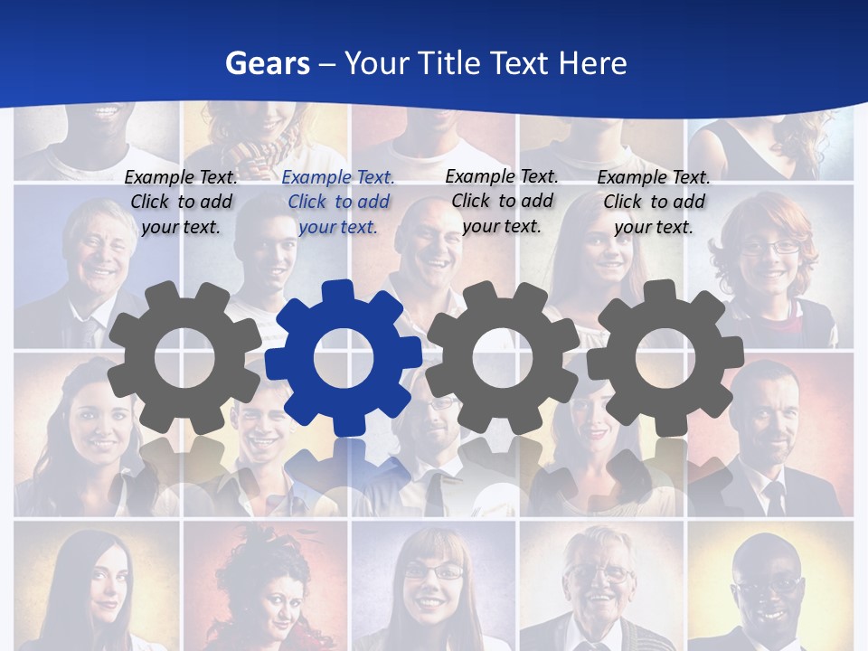 Color Businessman Female PowerPoint Template