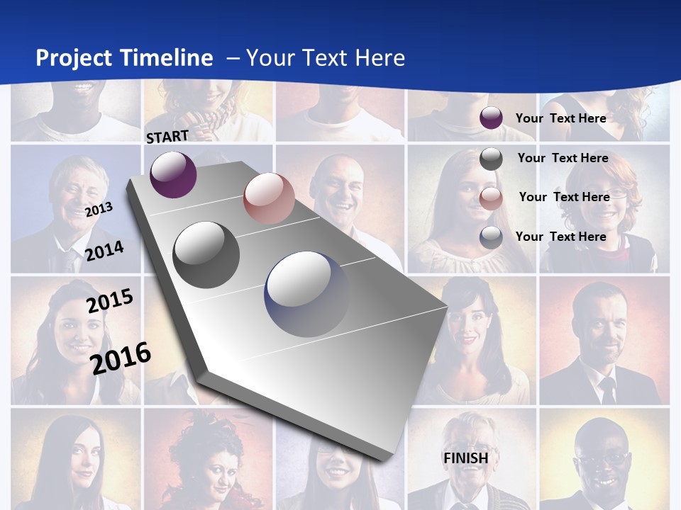 Color Businessman Female PowerPoint Template