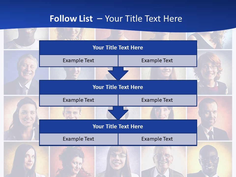 Color Businessman Female PowerPoint Template