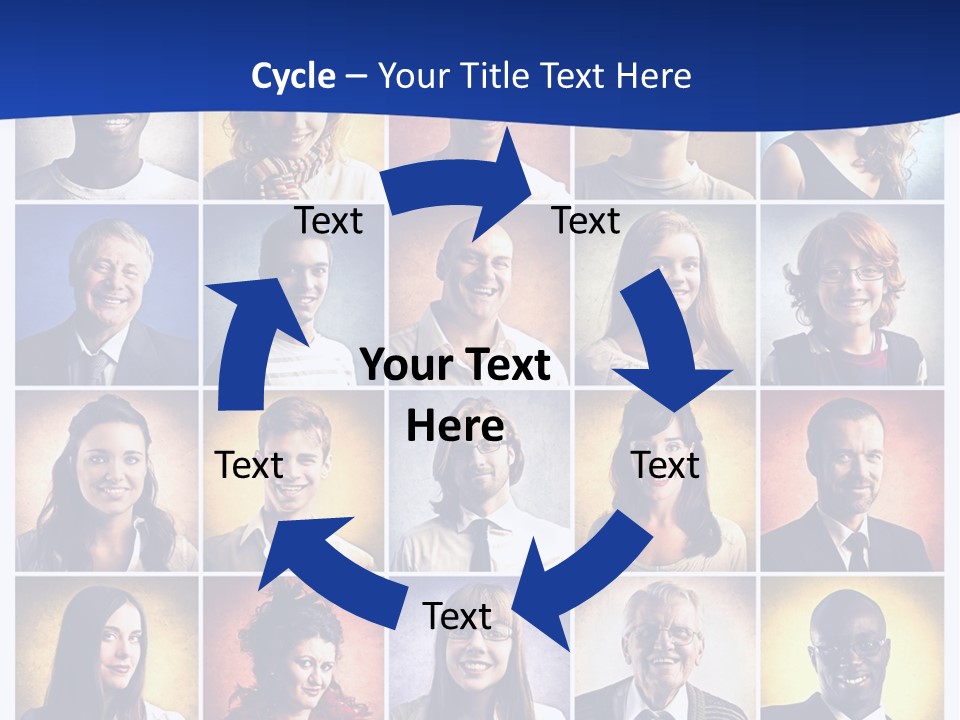 Color Businessman Female PowerPoint Template