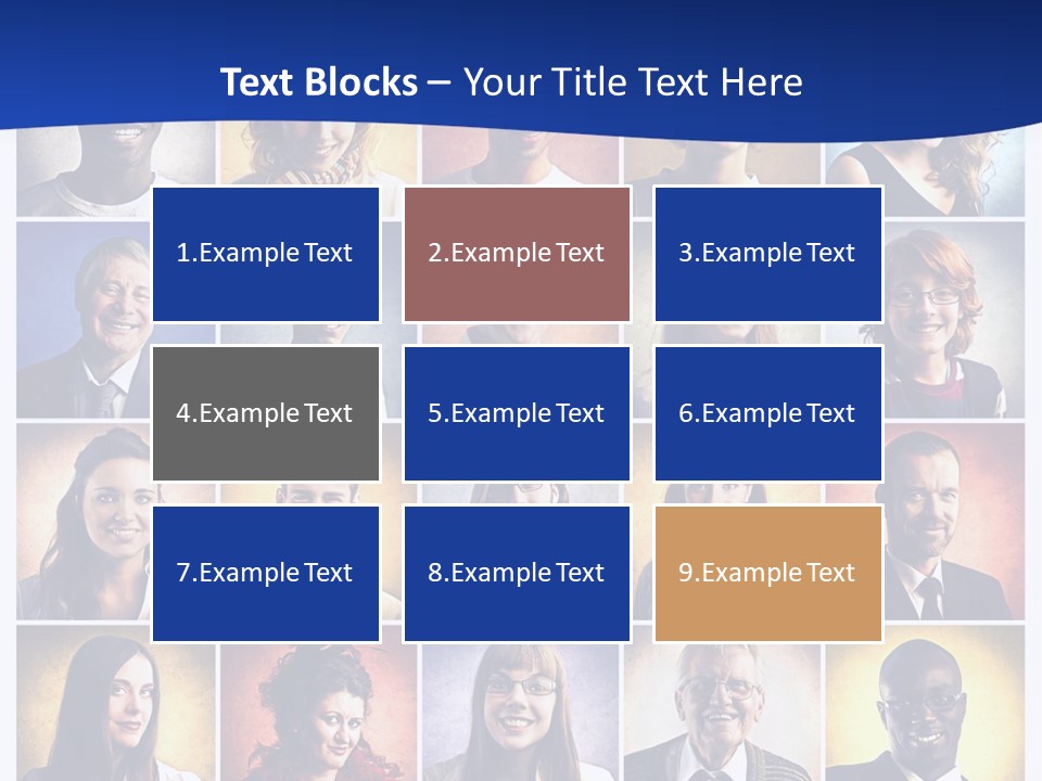 Color Businessman Female PowerPoint Template