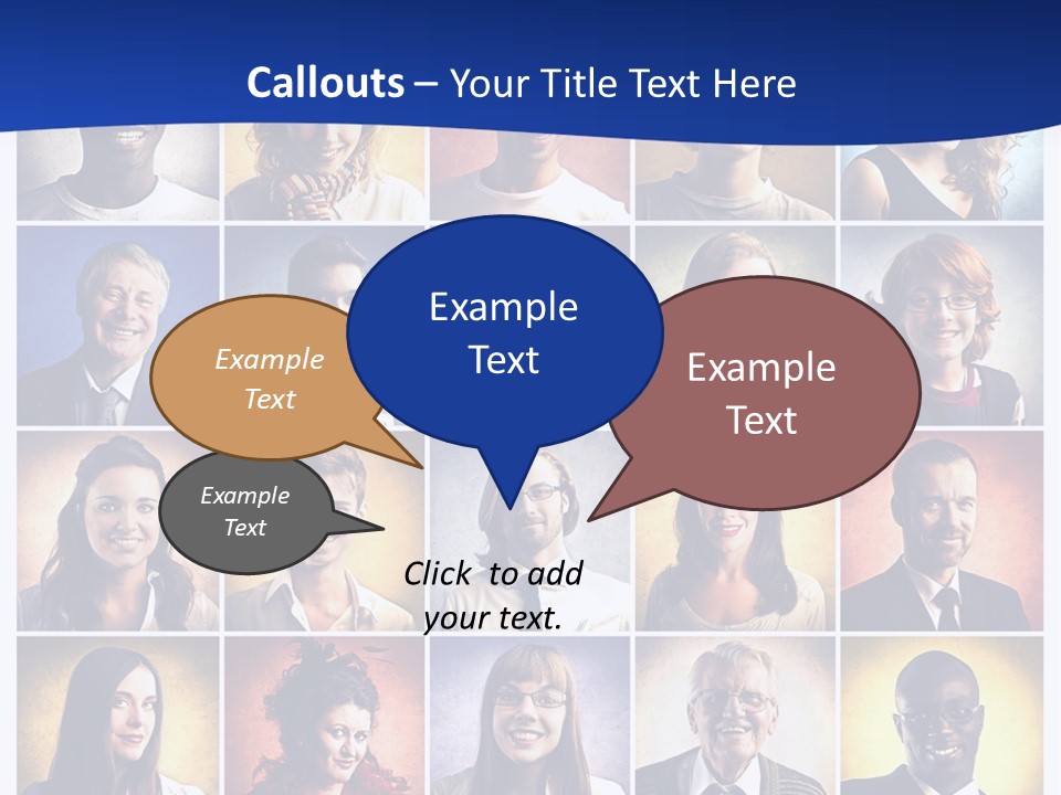 Color Businessman Female PowerPoint Template