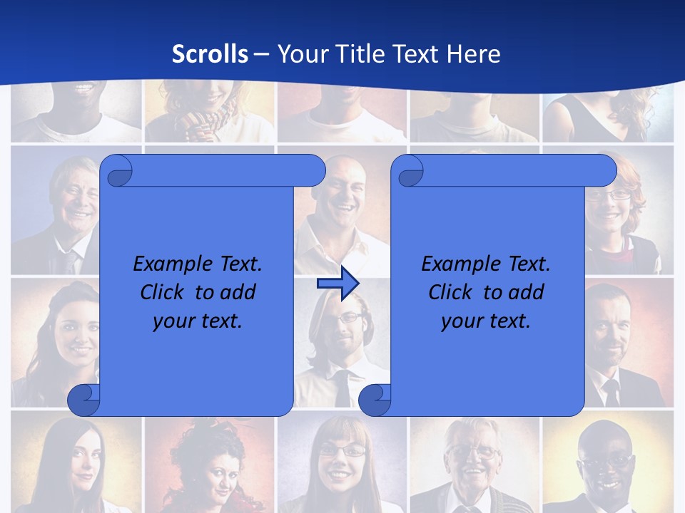 Color Businessman Female PowerPoint Template