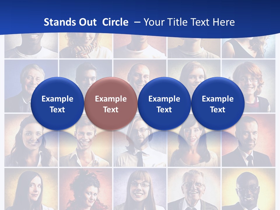 Color Businessman Female PowerPoint Template