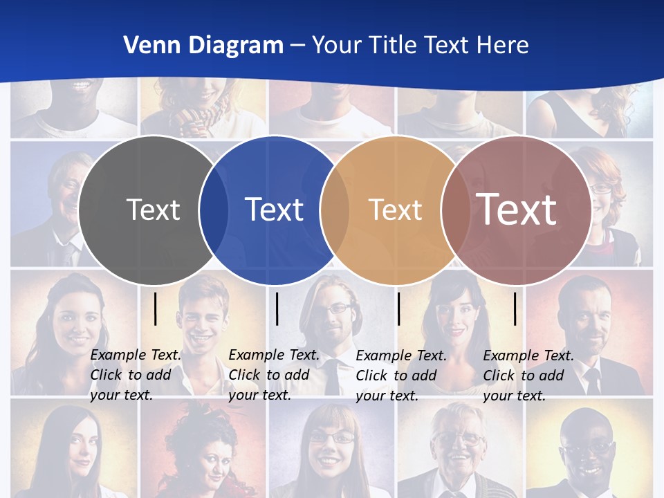 Color Businessman Female PowerPoint Template