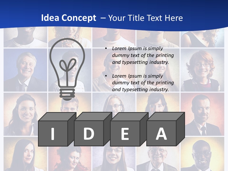 Color Businessman Female PowerPoint Template