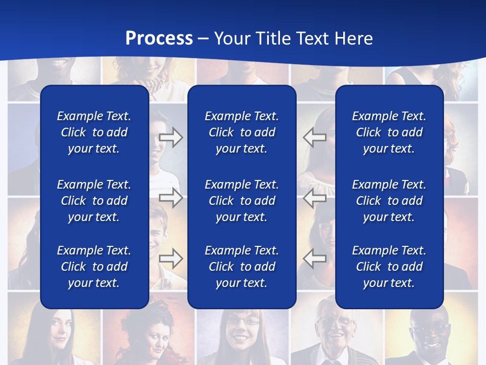 Color Businessman Female PowerPoint Template