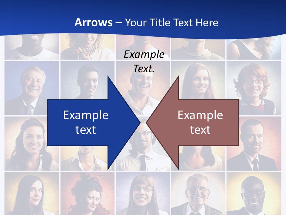 Color Businessman Female PowerPoint Template