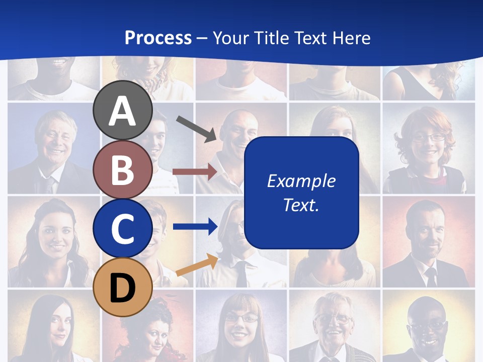 Color Businessman Female PowerPoint Template