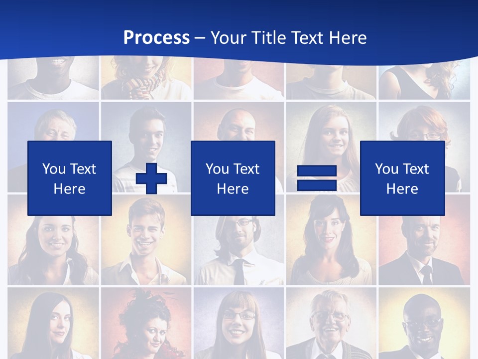 Color Businessman Female PowerPoint Template