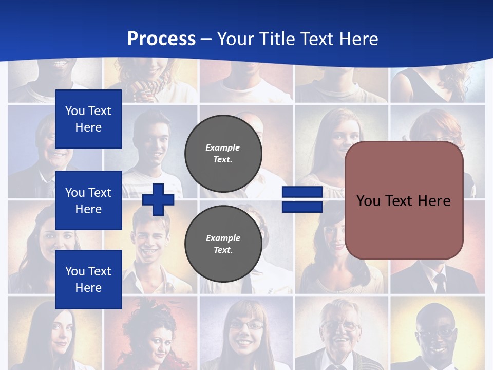 Color Businessman Female PowerPoint Template