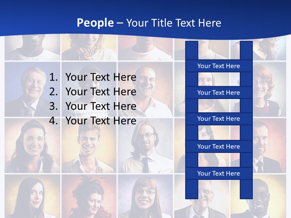 Color Businessman Female PowerPoint Template