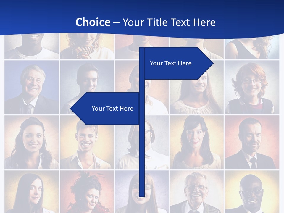 Color Businessman Female PowerPoint Template